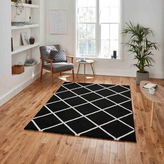 Brooklyn BRK35 Black White Rug RS