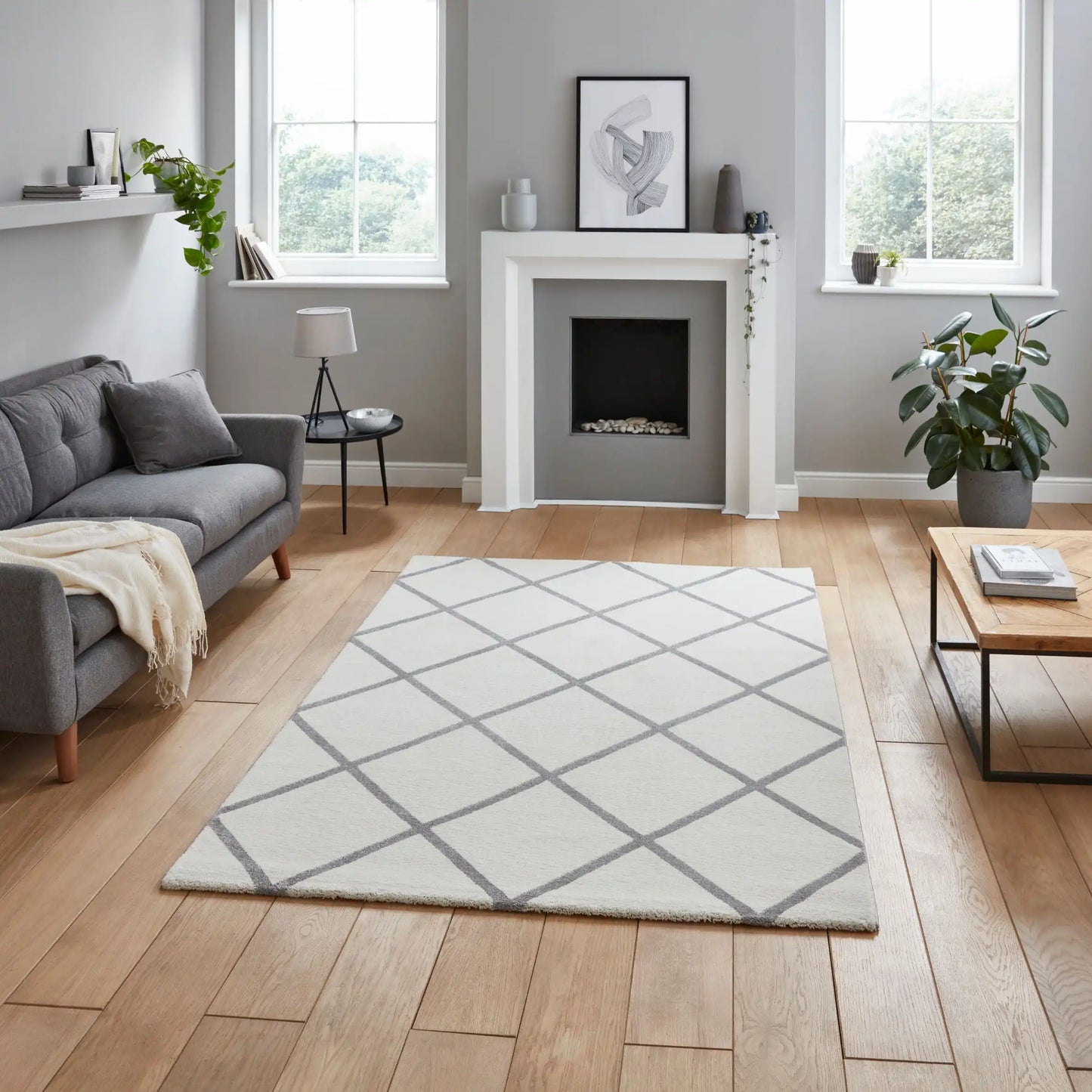 Brooklyn BRK35 Cream Grey Rug RS