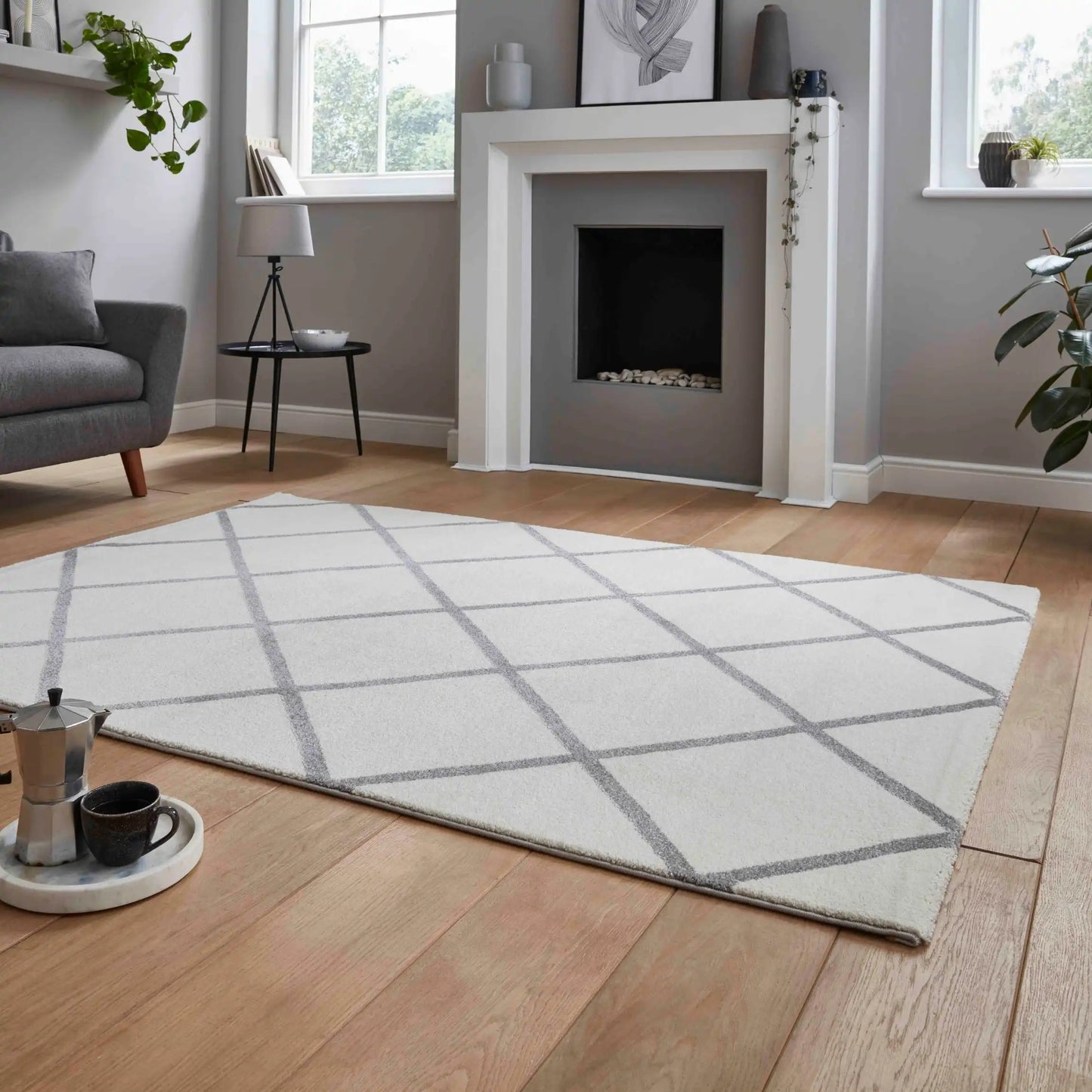 Brooklyn BRK35 Cream Grey Rug RS
