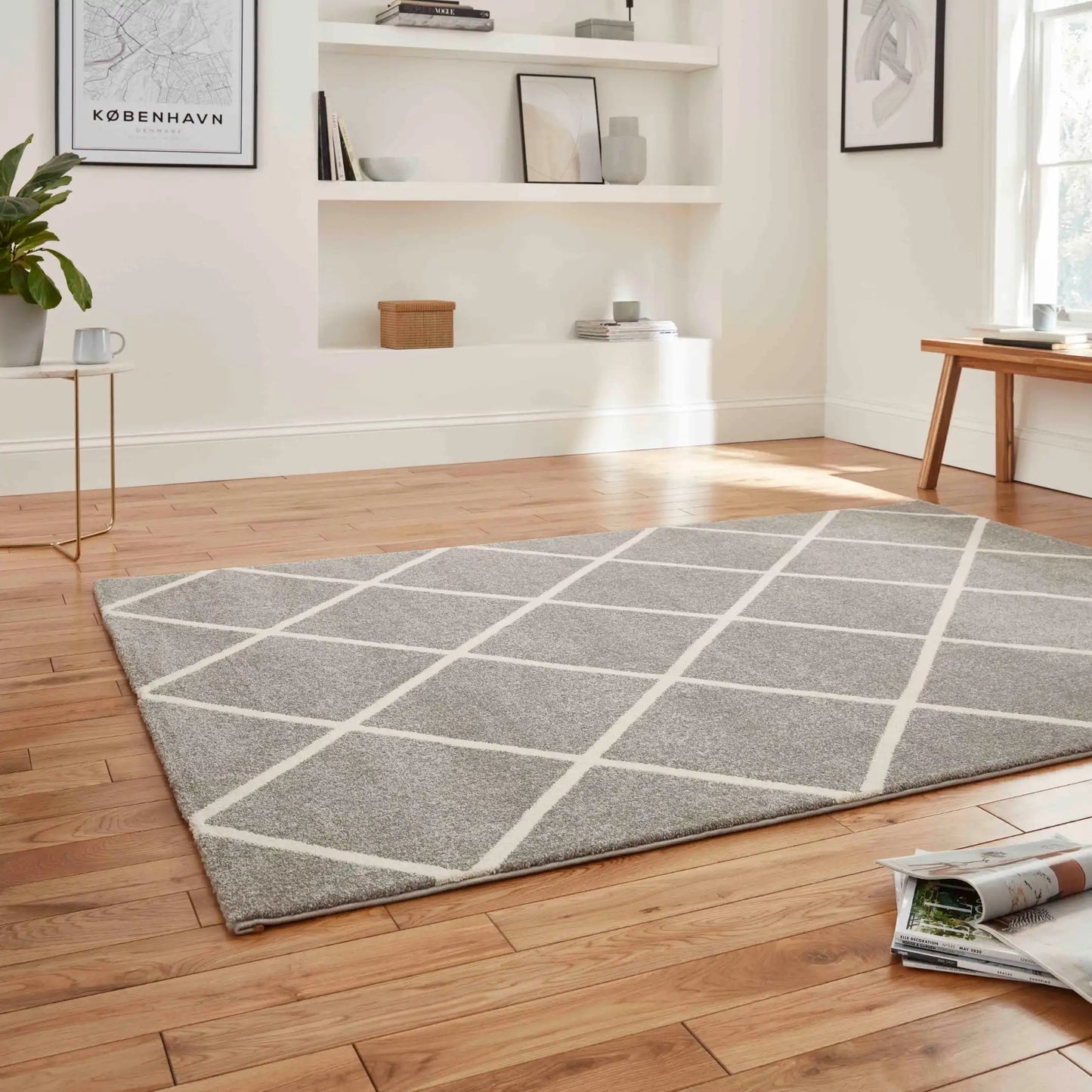 Brooklyn BRK35 Grey Cream Rug RS