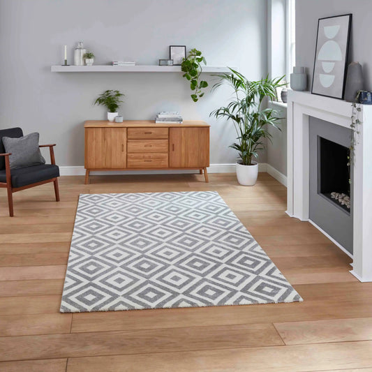 Brooklyn BRK89 Grey White Rug RS