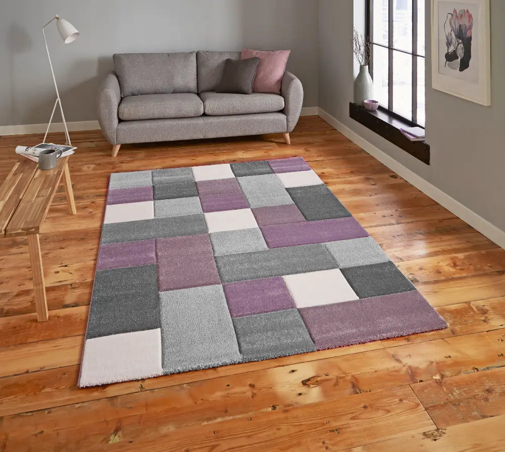 Brooklyn 646 Grey Purple Rug RS