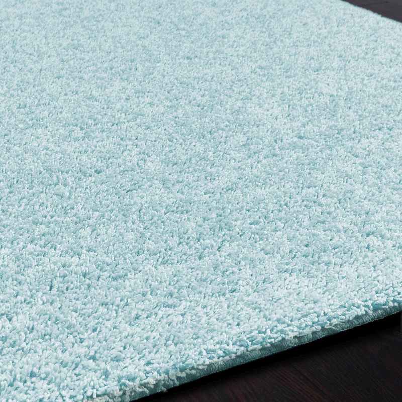 Buddy Washable Plain Rugs in Baby Blue