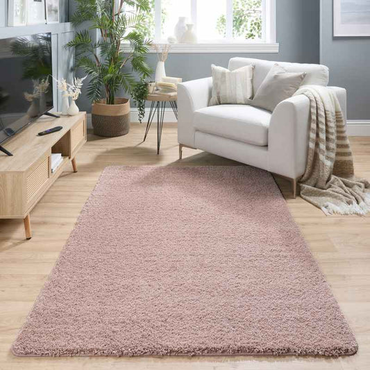 Buddy Washable Plain Rugs in Nude