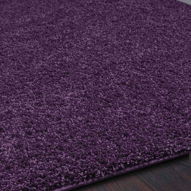 Buddy Washable Plain Rugs in Purple