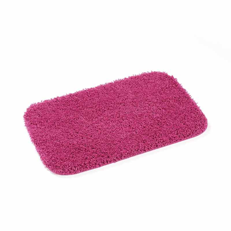 Buddy Bath Washable Toilet Bathroom Mat Rugs in Fuchsia Pink