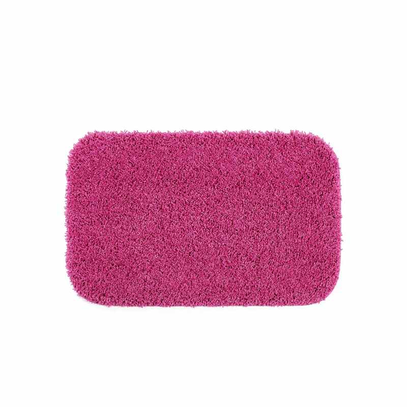 Buddy Bath Washable Toilet Bathroom Mat Rugs in Fuchsia Pink