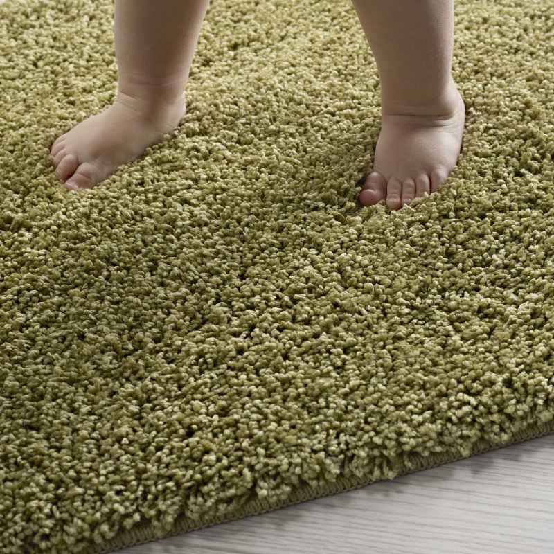 Buddy Bath Washable Toilet Bathroom Mat Rugs in Green