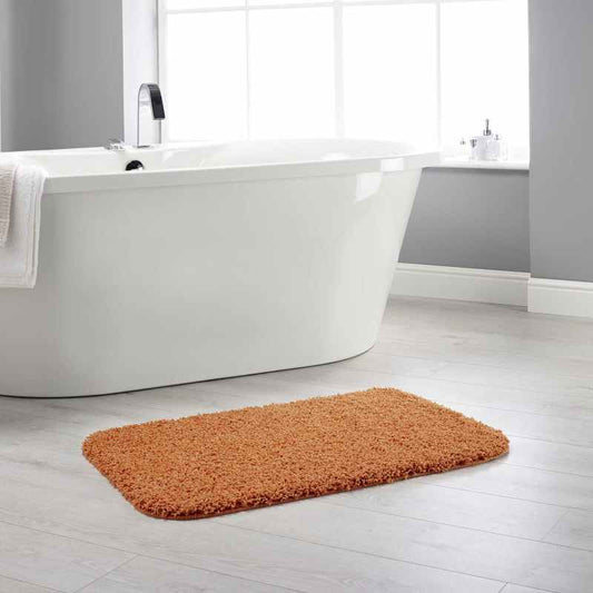 Buddy Bath Washable Toilet Bathroom Mat Rugs in Orange