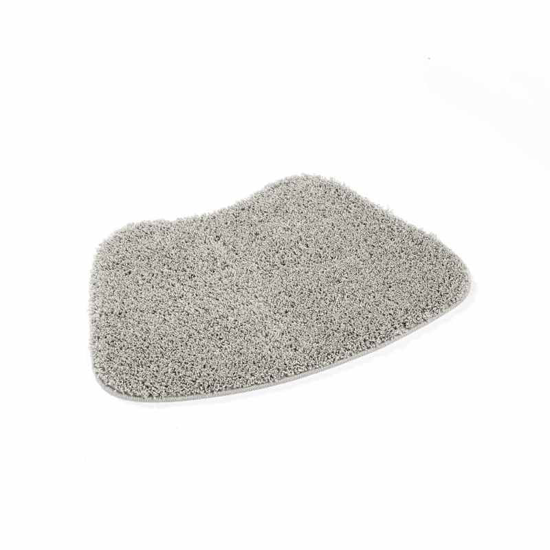 Buddy Bath Washable Curve Mat Rugs in Ghost Grey