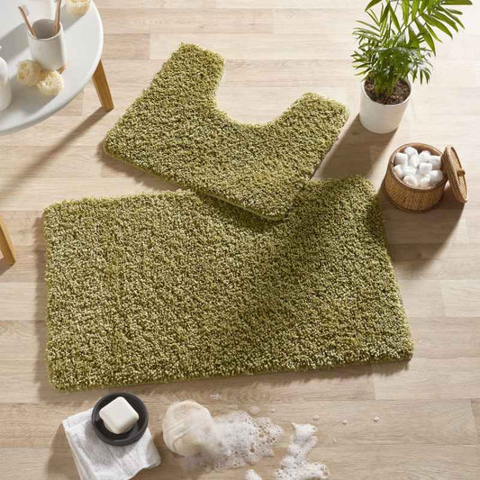 Buddy Bath Mat And Toilet Washable Set in Green