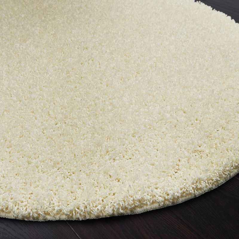Buddy Washable Round Circle Rugs in Cream