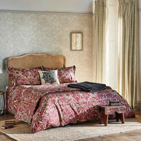 Bullerswood Bedding Duvet Cover and Pillowcase By Morris & Co in Paprika
