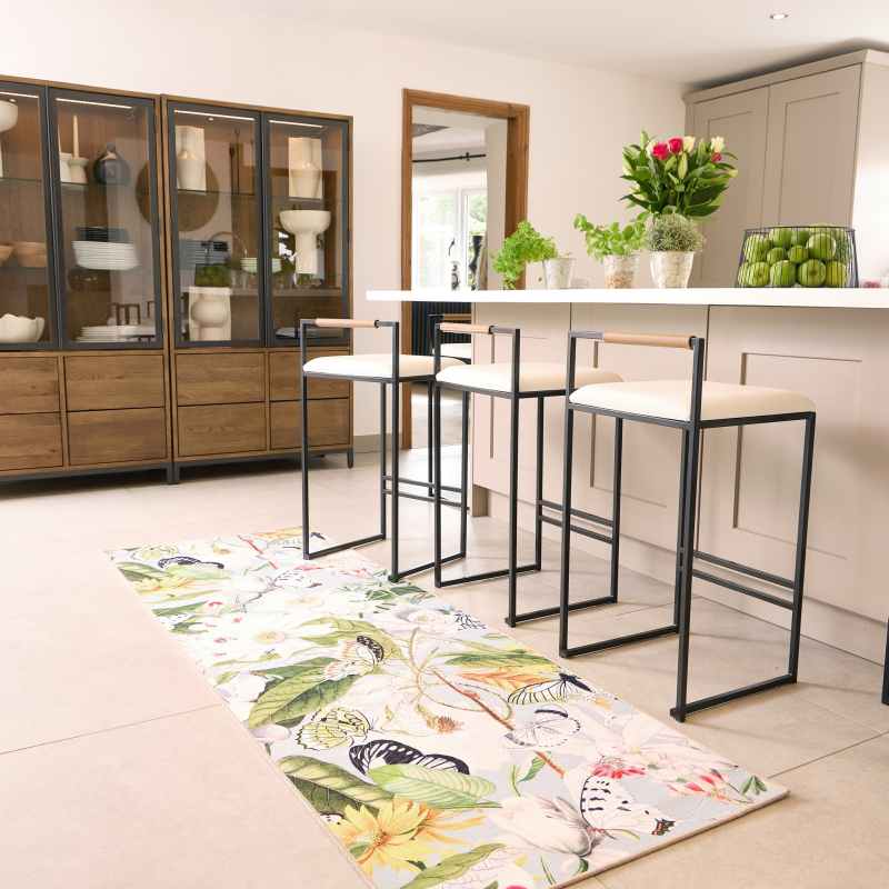 Butterfly Blooms Eco Washable Floral Modern Runner Rugs by Hug Rug in ...