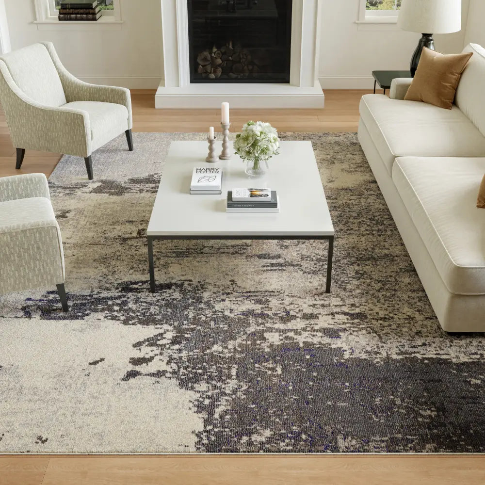 Celestial CES02 Ivory Grey Rug RS