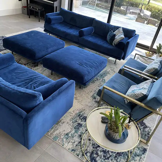 Celestial CES02 Ivory Teal Blue Rug RS