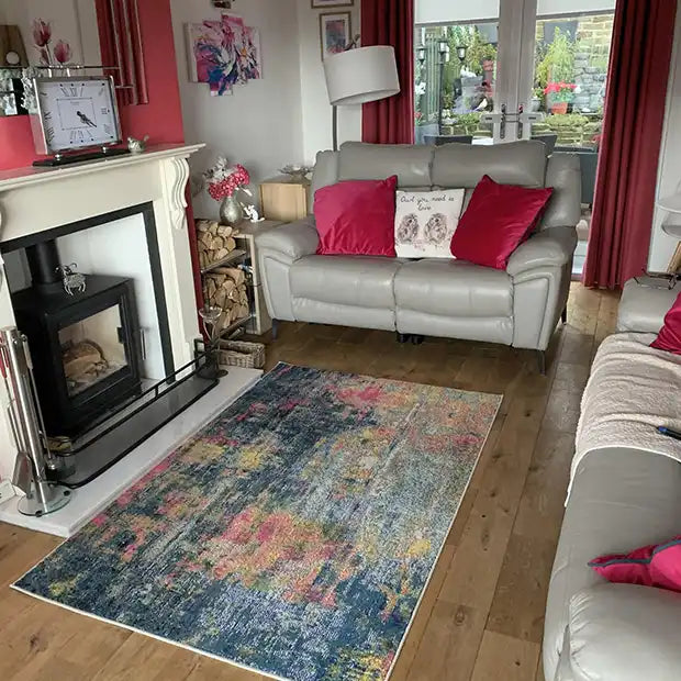 Celestial CES09 Blue Yellow Rug RS