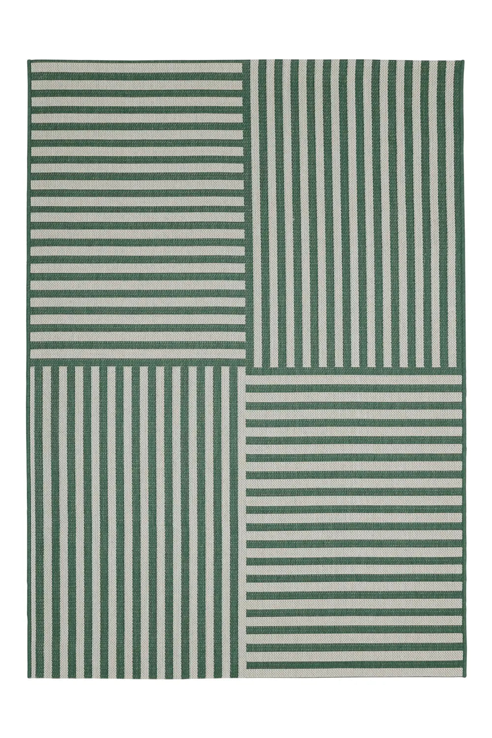 COUNTY MULTI STRIPE GREEN Indoor/Outdoor RS