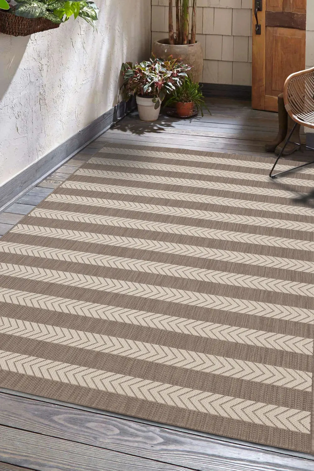 COUNTY STRIPE NATURAL Indoor/Outdoor RS