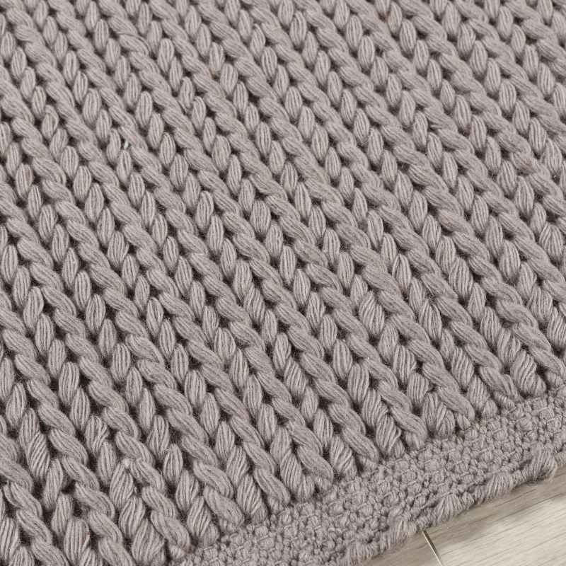 Chunky Cable Rug Cable Chunky Knitted Wool Rugs in Warm Grey – The Rug Seller