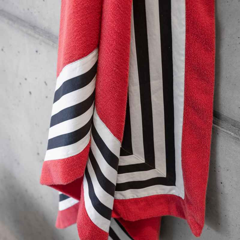 Cannes Egyptian Cotton Beach Towels 579 by Designer Abyss & Habidecor in Viva Magenta