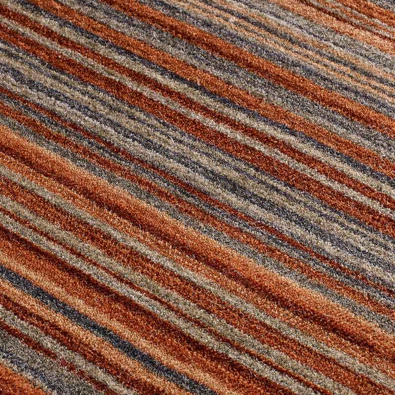Pbk Carter Rug Carter Modern Stripe Hallway Runner Rugs in Rust Orange – The Rug Seller