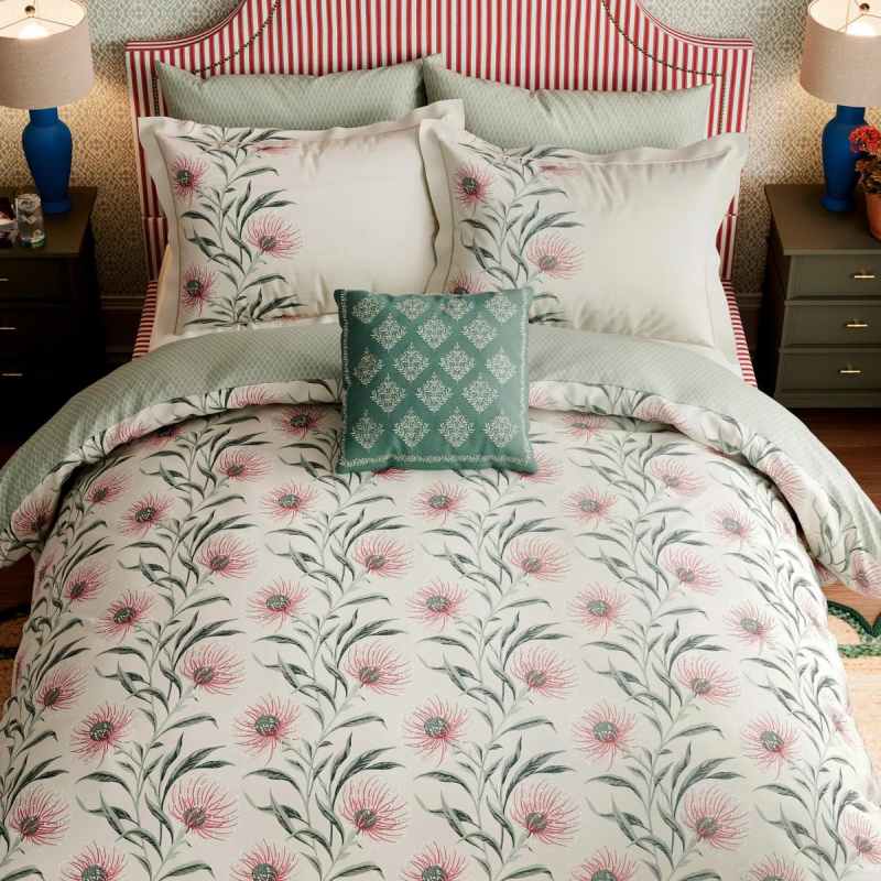 Catherinae Floral Bedding by Sanderson x National Trust in Fuchsia Pink