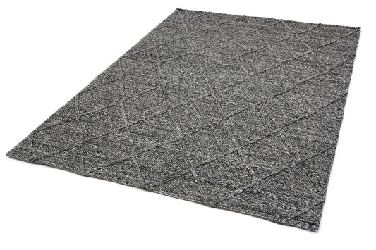 Asiatic coast diamond cd01 charcoal Grey Living Room Wool Rug.