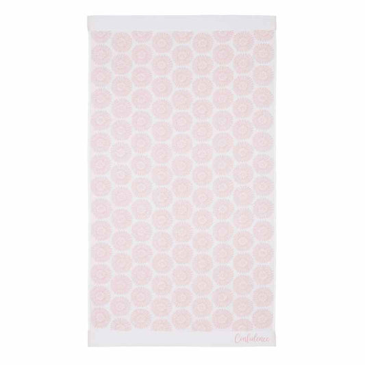 Confidence Floral Petal Towels by Katie Piper in Blush Grapefruit Pink