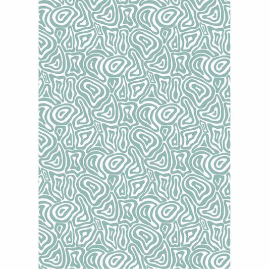 Coralia Textured Rug by William Yeoward in Pale Jade Green