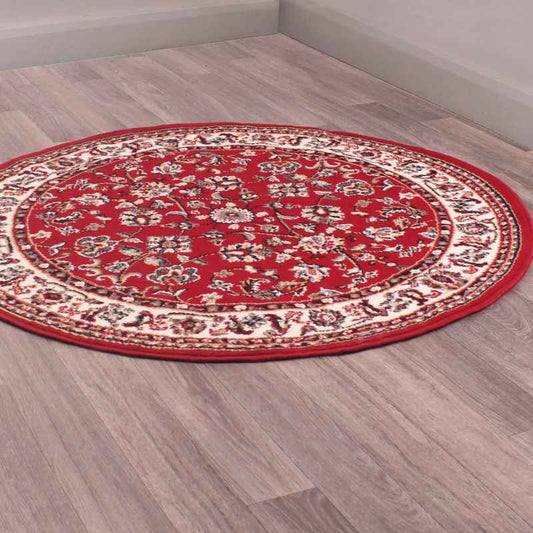 Coronation Circular Rugs in Red by Rugstyle
