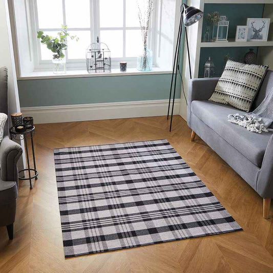 Cottage Washable Flatweave rugs 10K in grey
