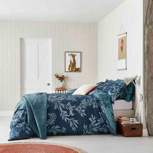 Country Critters Bedding Duvet Cover and Pillowcase By Joules in Navy Blue