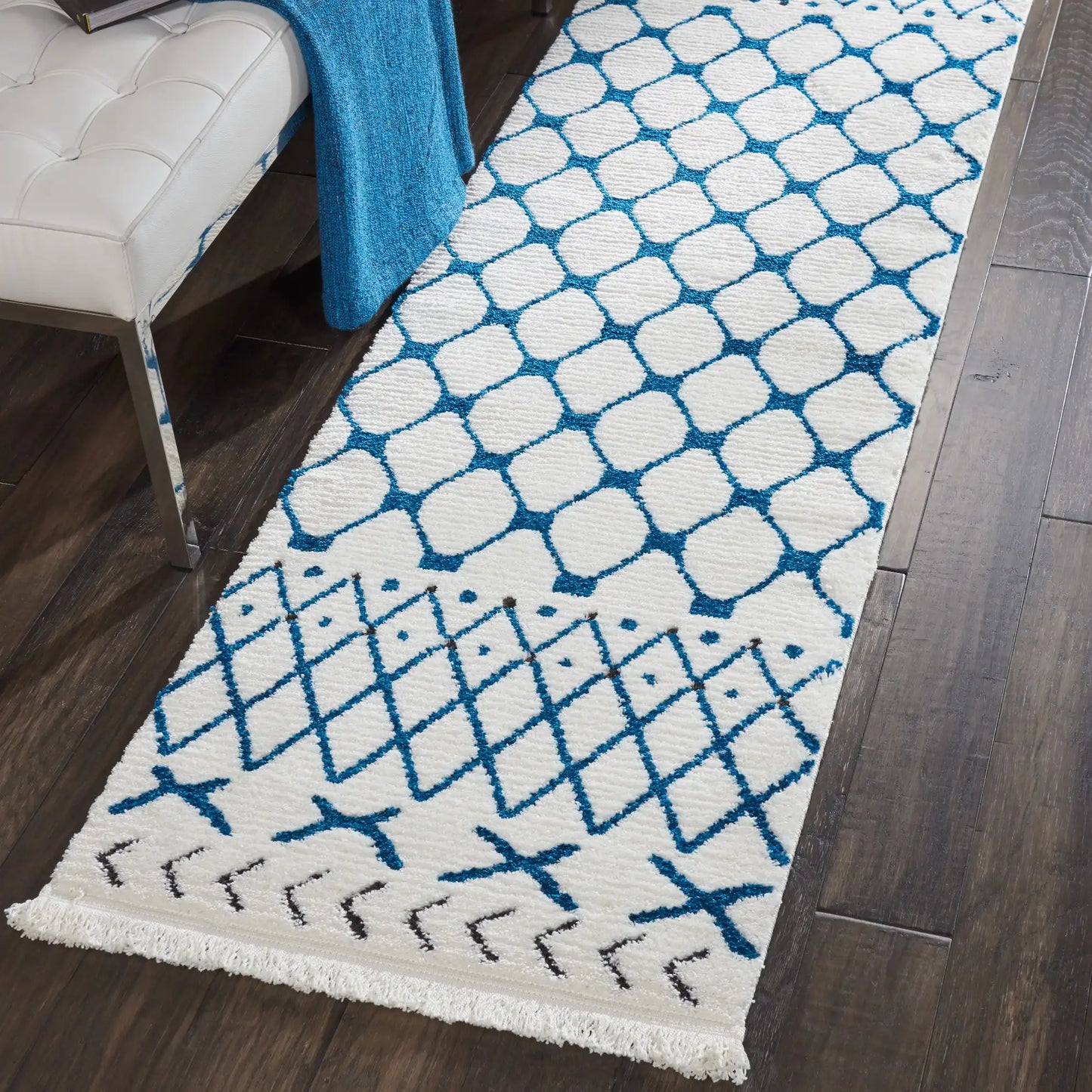 Kamala DS500 White Blue Rug RS