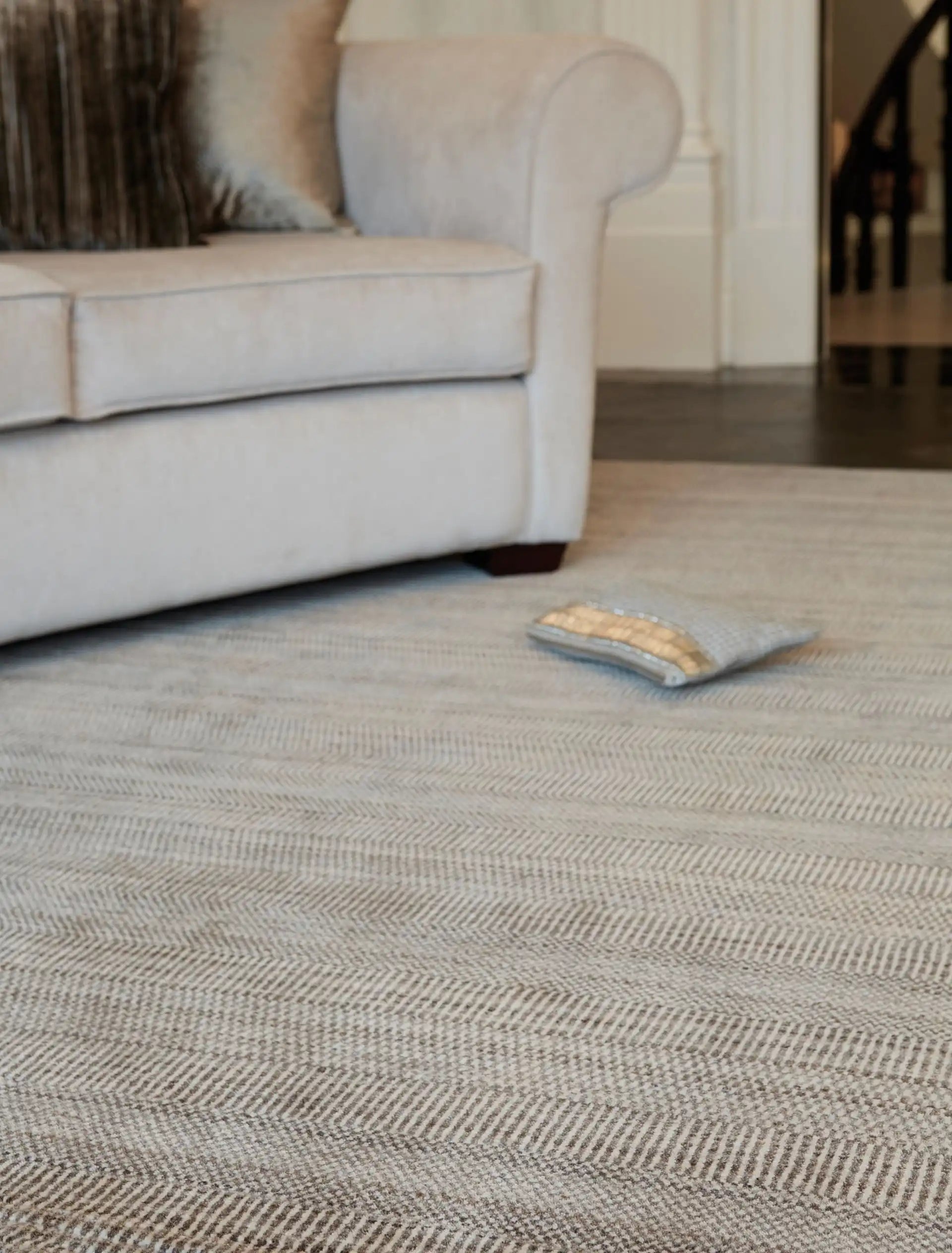 Asiatic darcy mushroom Brown Living Room Geometric Rug.