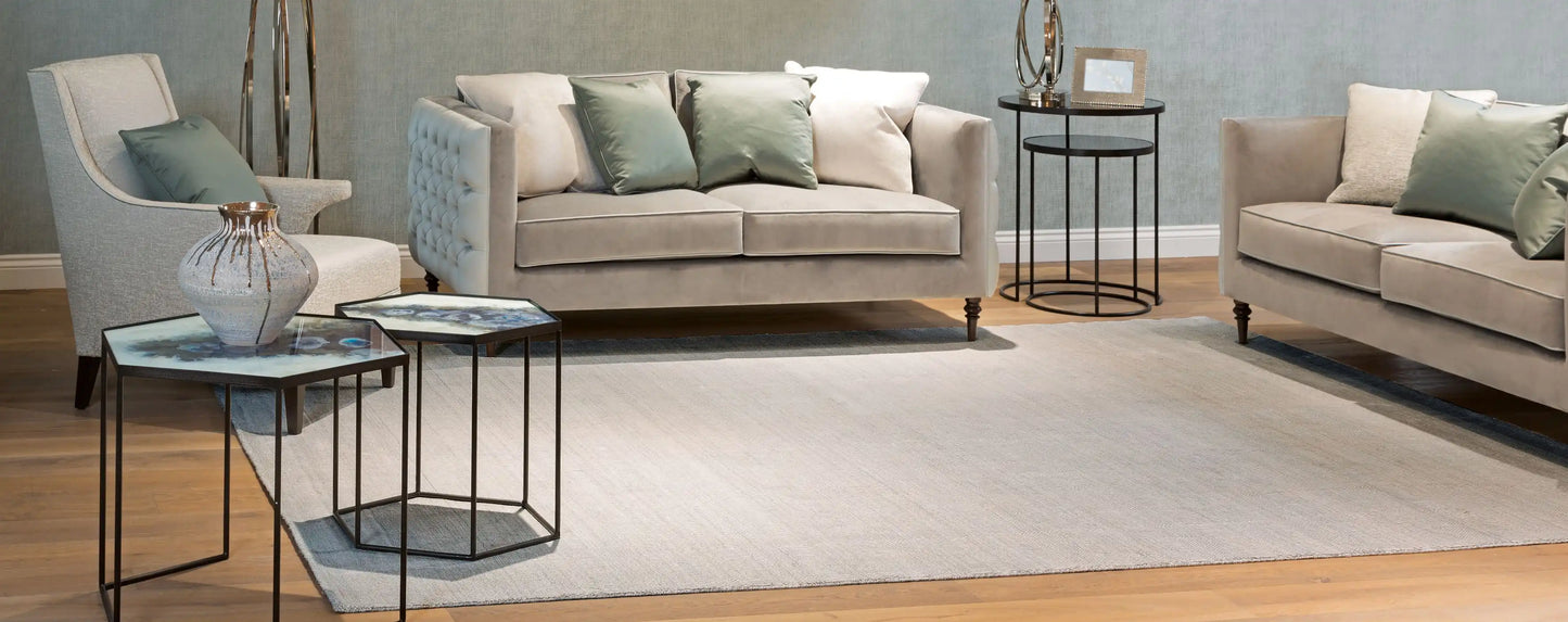 Asiatic darcy silver Grey Living Room Geometric Rug.