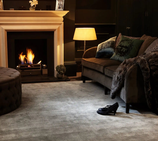 Asiatic darcy smoke Grey Living Room Geometric Rug.