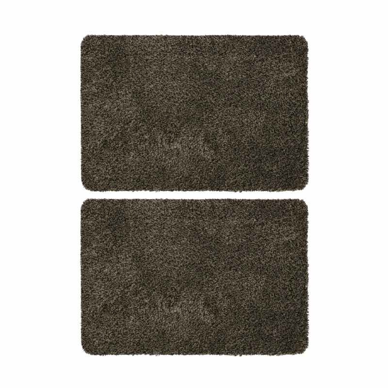 Dirtbuster Plain Modern Mat Rug in Taupe Brown