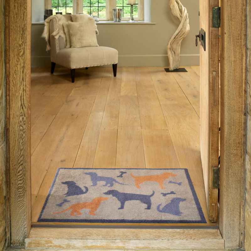 Dog And Bone Washable Doormat in Multi