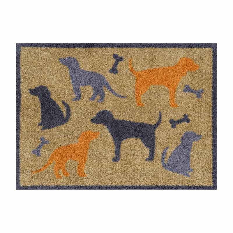 Dog And Bone Washable Doormat in Multi