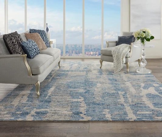 Ellora Ell01 Blue Rug RS