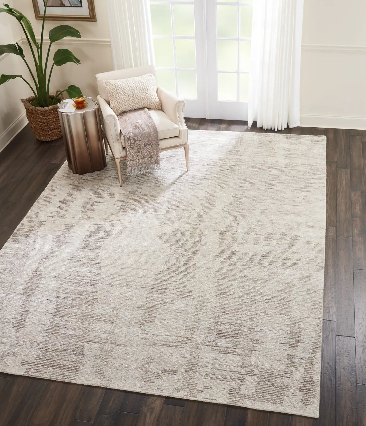 Ellora Ell01 Ivory Grey Rug RS