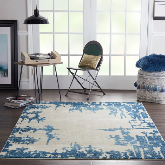 Etchings ETC04 Ivory Blue Rug RS