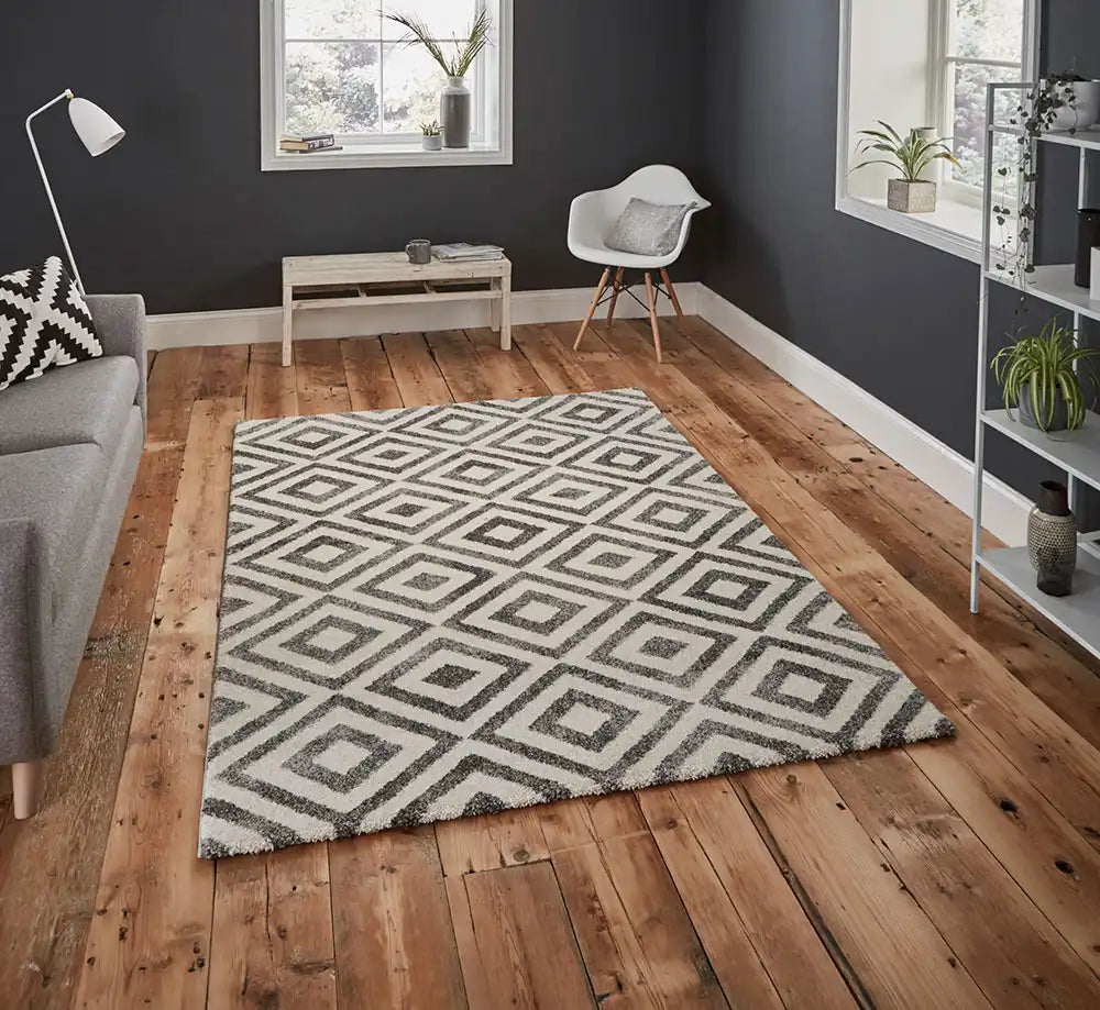 Elegant 4893 Grey White Rug RS