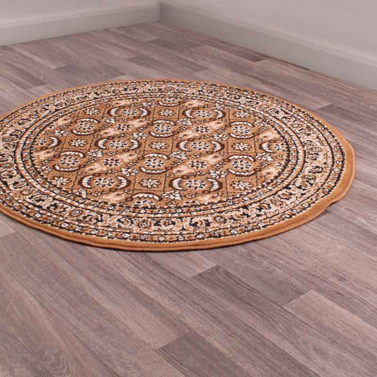 Esta Circluar Rugs in Gold by Rugstyle