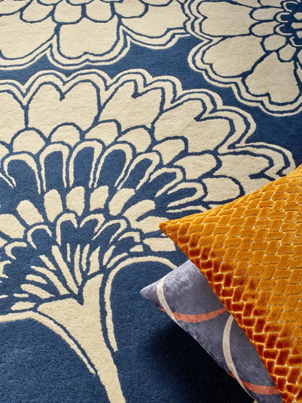 Japanese Floral Florence Broadhurst Midnight 039708 Rug