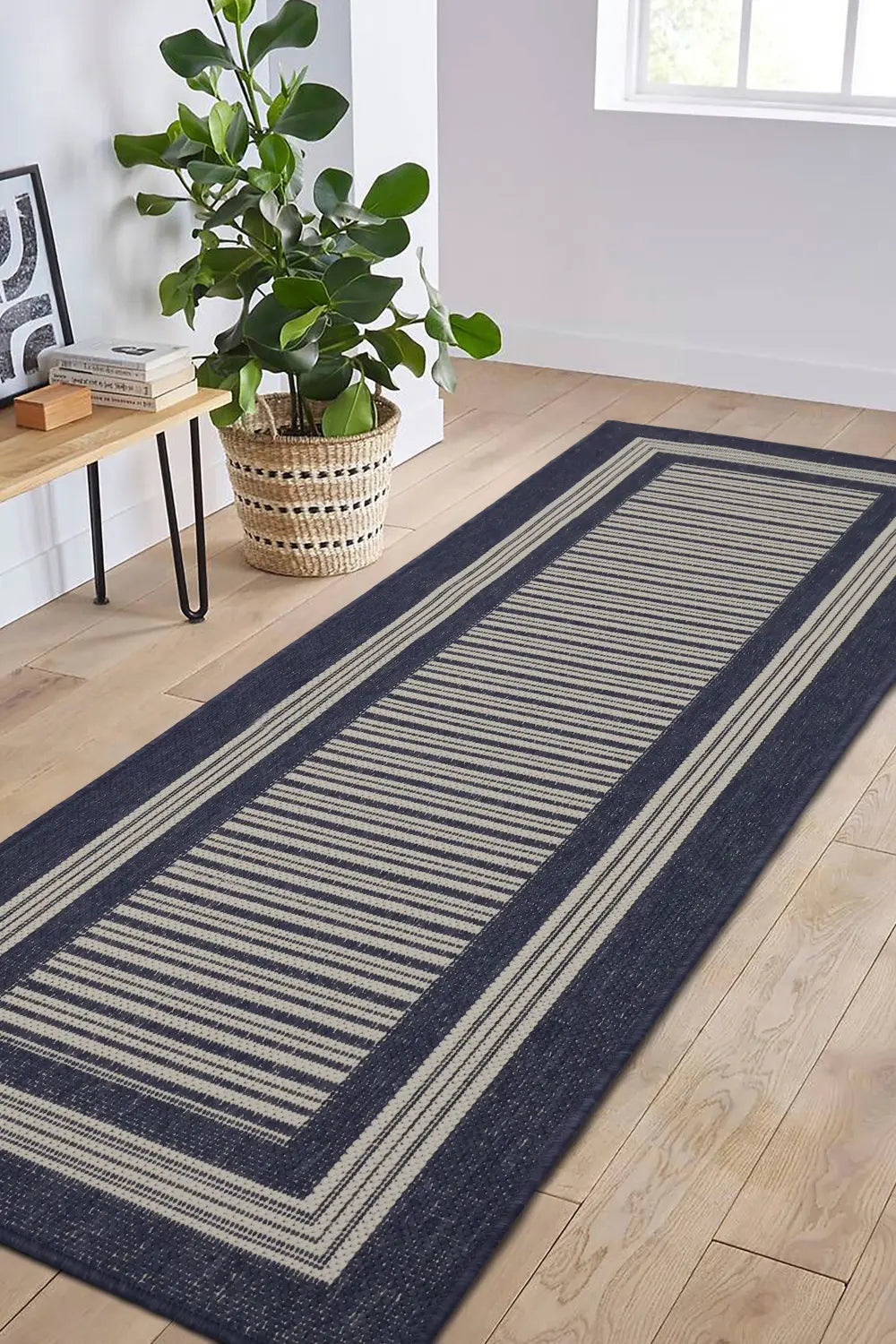 FLATWEAVE GEL Border Navy RS