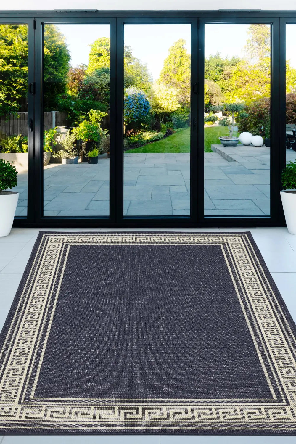 FLATWEAVE GEL Greek Key Navy RS