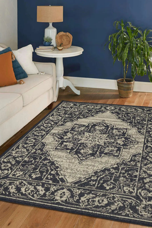 FLATWEAVE GEL Medallion Navy RS