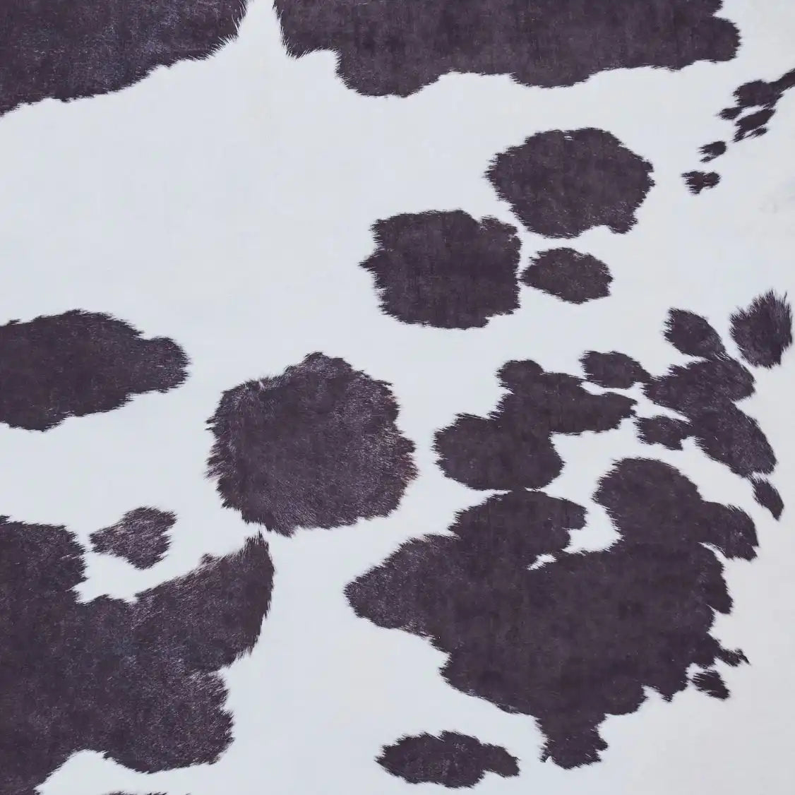 Faux Animal Print Cow Print Black And White Rug RS